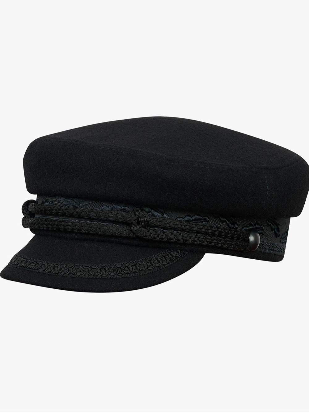 New Sterkowski Chandler Mariner Style Breton Fiddler Black Fisherman’s Cap 56cm